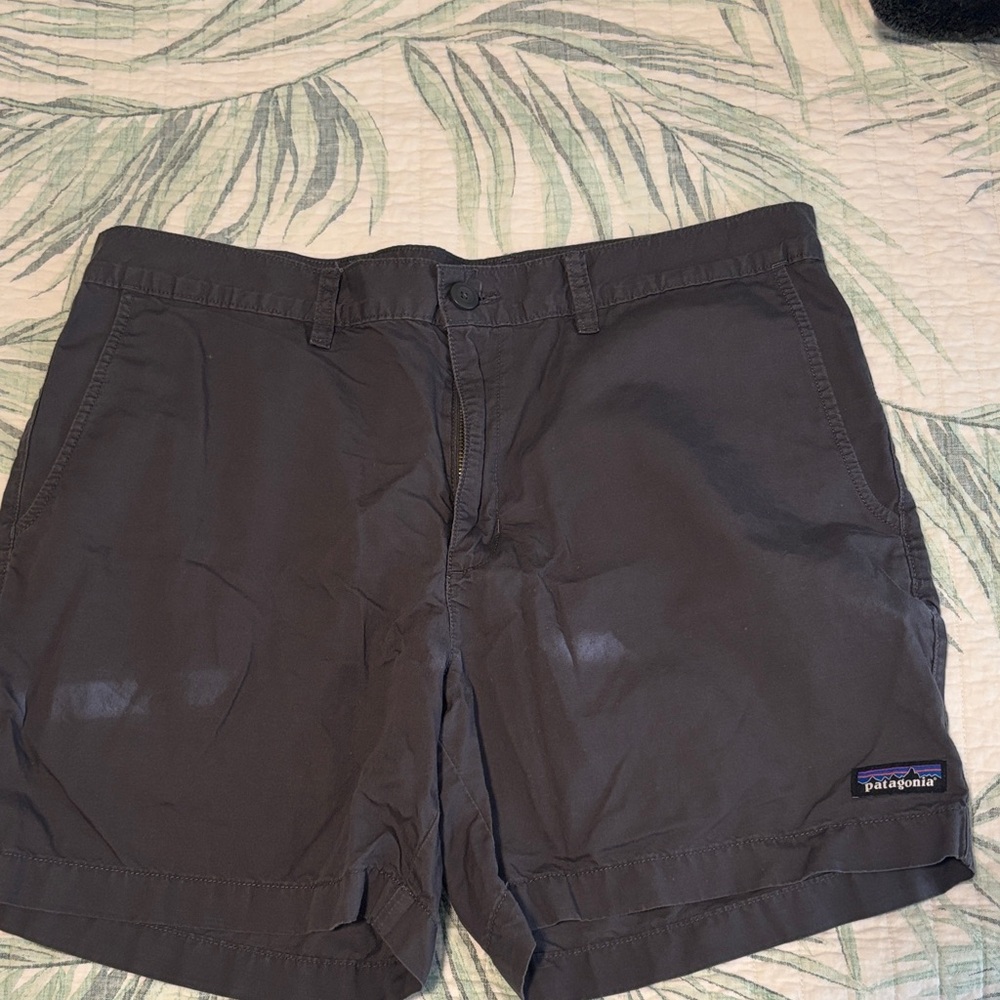 Patagonia Men's Charcoal Flat Front Shorts